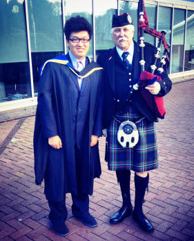 Yuan with Jim at the Heriot Watt Graduations November 2013